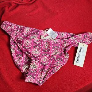 Tori Praver Swimwear Seafoam Magenta Haze Nylon Span Cheeky Bikini Bottom Sz XL